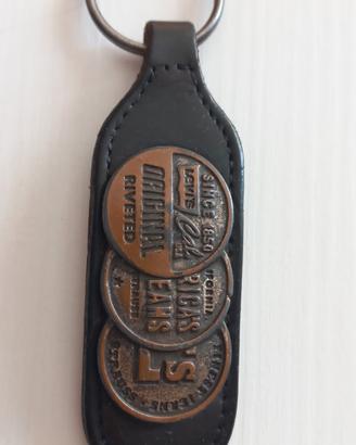 portachiavi vintage levi's in pelle