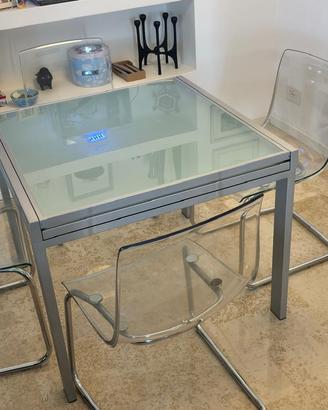 Tavolo apribile 90x90   (180x90) - con 4 sedie