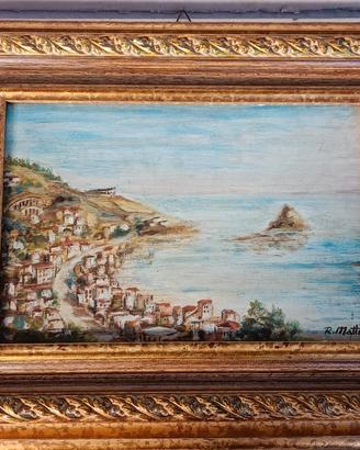 Quadro con cornice oro