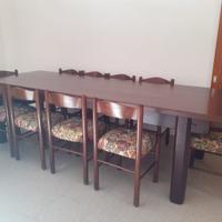 tavolo e sedie in legno massello 12/14 posti