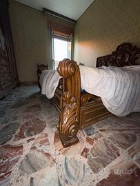 Camera matrimoniale in legno completa stile retró