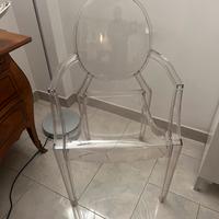 Sedia kartell Louis ghost trasparente originale.