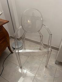 Sedia kartell Louis ghost trasparente originale.