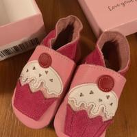 Scarpine in pelle neonata Inch blue