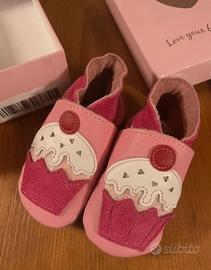 Scarpine in pelle neonata Inch blue