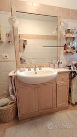 Mobile bagno decapé rosa