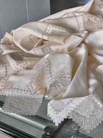 tovaglia puro lino sfilato siciliano 