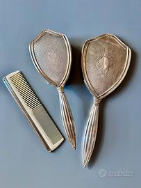 Set da toilette vintage in argento