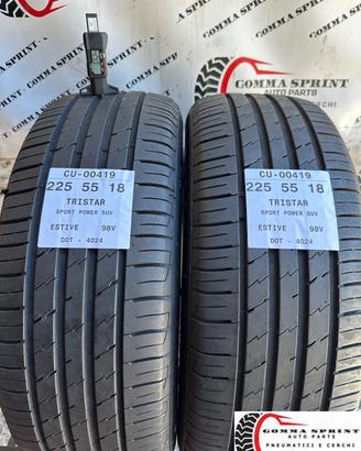 2 PNEUMATICI 225/55 R18 TRISTAR ESTIVE 75%