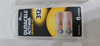 pile Duracell Activair Hearing Aid Batteries 312