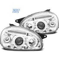 FARI PER OPEL CORSA B 93-00 ANGEL EYES CROMATI CON