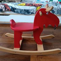 Alce a dondolo Ikea rosso/legno