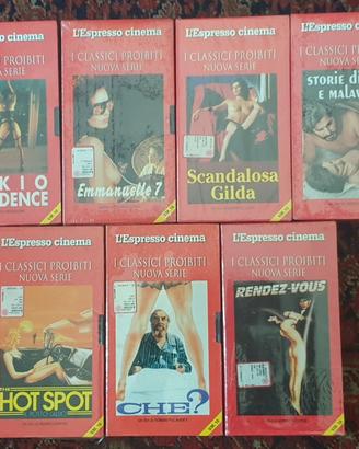 Lotto 7 VHS L'espresso cinema I classici proibiti