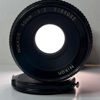 Obiettivo Nikon NIKKOR AI 50mm F 2.0 vintage