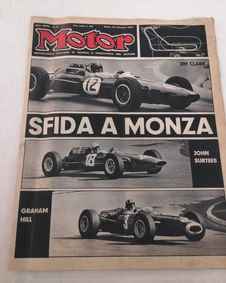 RARA rivista italiana MOTOR del Settembre 1965