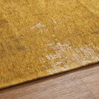 Tappeto vintage intessuto jacquard giallo senape