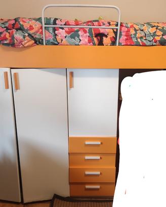 Struttura letto con materasso