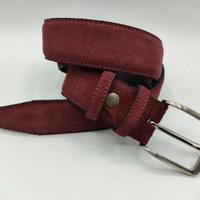 Cintura Uomo in Pelle Scamosciata Bordo 