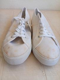 Sneakers uomo in tela bianche - Taglia 45 e 44