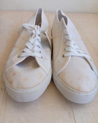 Sneakers uomo in tela bianche - Taglia 45 e 44