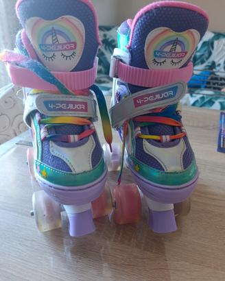 pattini regolabili bambina nr 30/33, luci led nell