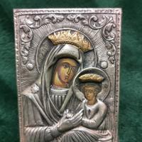 icona bizantina in argento 