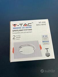 Portafaretti GU10 Quadrati V-Tac – 8 Confezioni Do