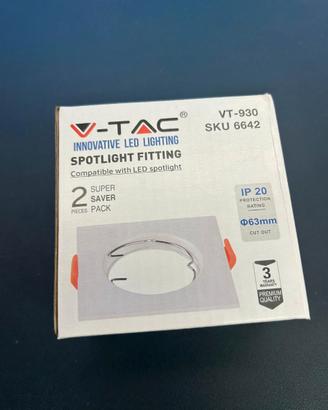 Portafaretti GU10 Quadrati V-Tac – 8 Confezioni Do