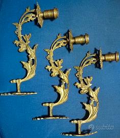 Antichi supporti per candele e lanterna fine 800