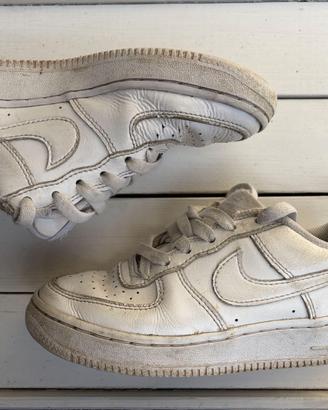 Scarpe Bambino Nike Air Force 1 N. 33.5 White AF1