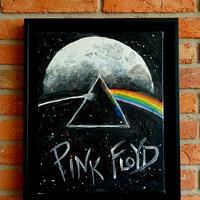 Quadro Pink Floyd su tela con acrilici 