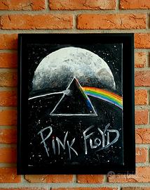Quadro Pink Floyd su tela con acrilici 