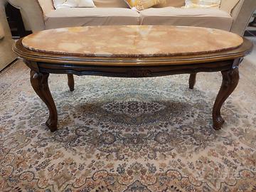 tavolino in marmo e legno