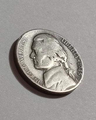 Rara moneta d'argento 5 centesimi 1945 - D