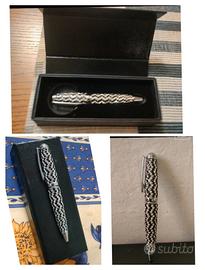 penna argentata nuova con cofanetto 