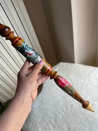 Matitone legno dipinto a mano Vintage
