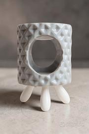 Bruciaessenze in ceramica grigio diffusore 