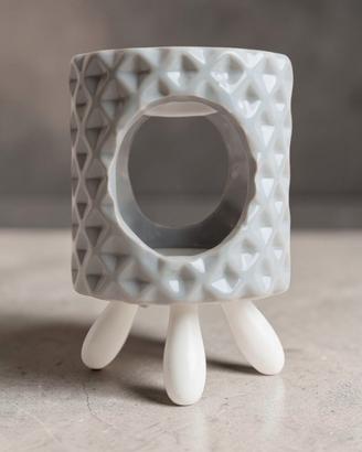 Bruciaessenze in ceramica grigio diffusore 