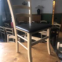 Sedie in legno massello seduta imbottita