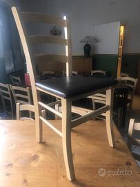 Sedie in legno massello seduta imbottita