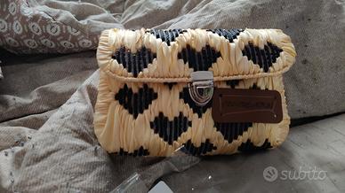 Borsa il colore giallo brillante con il nero tema 