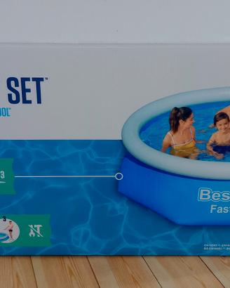 Piscina rotonda 244 cm filtro pompa e cloro