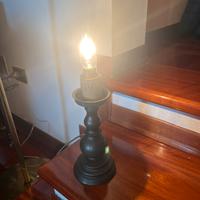 Lampada/candelabro in bronzo funzionante