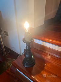 Lampada/candelabro in bronzo funzionante