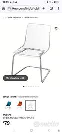 tre sedie in plexiglass 