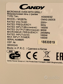 Microonde candy cmxg 25dcs