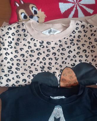 felpe bambina  4-6 anni