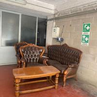 Set da Salotto Classico in Pelle marrone