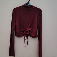 Maglietta crop con laccio davanti Zuiki