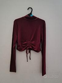 Maglietta crop con laccio davanti Zuiki